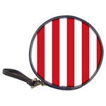 Vertical Stripes - White and Fire Engine Red Classic 20-CD Wallet