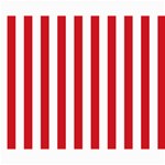 Vertical Stripes - White and Fire Engine Red Collage 8  x 10 