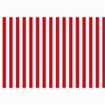 Vertical Stripes - White and Fire Engine Red Collage 12  x 18 