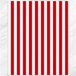 Vertical Stripes - White and Fire Engine Red Canvas 11  x 14 