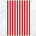 Vertical Stripes - White and Fire Engine Red Canvas 12  x 18 
