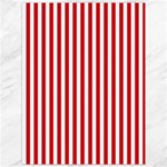 Vertical Stripes - White and Fire Engine Red Canvas 36  x 48 
