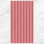 Vertical Stripes - White and Fire Engine Red Canvas 40  x 72 