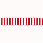 Vertical Stripes - White and Fire Engine Red Small Bar Mat