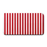 Vertical Stripes - White and Fire Engine Red Medium Bar Mat