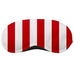 Vertical Stripes - White and Fire Engine Red Sleeping Mask