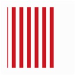 Vertical Stripes - White and Fire Engine Red Small Garden Flag (Two Sides)