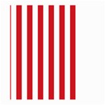 Vertical Stripes - White and Fire Engine Red Large Garden Flag (Two Sides)