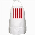 Vertical Stripes - White and Fire Engine Red BBQ Apron