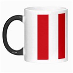 Vertical Stripes - White and Fire Engine Red Morph Mug