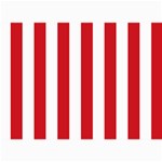 Vertical Stripes - White and Fire Engine Red 5  x 7  Photo Cards