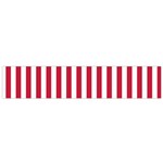 Vertical Stripes - White and Cardinal Red Flano Scarf (Small)