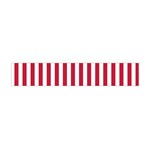 Vertical Stripes - White and Cardinal Red Flano Scarf (Mini)