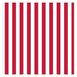 Vertical Stripes - White and Cardinal Red Large Satin Scarf (Square)