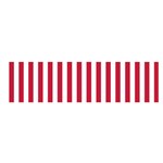 Vertical Stripes - White and Cardinal Red Satin Scarf (Oblong)