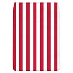 Vertical Stripes - White and Cardinal Red Removable Flap Cover (L)