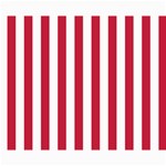 Vertical Stripes - White and Cardinal Red Collage 8  x 10 