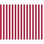 Vertical Stripes - White and Cardinal Red Collage 11  x 14 