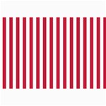 Vertical Stripes - White and Cardinal Red Collage 12  x 18 