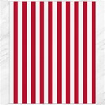 Vertical Stripes - White and Cardinal Red Canvas 8  x 10 