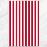 Vertical Stripes - White and Cardinal Red Canvas 12  x 18 