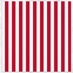 Vertical Stripes - White and Cardinal Red Canvas 16  x 16 