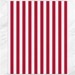 Vertical Stripes - White and Cardinal Red Canvas 16  x 20 