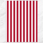 Vertical Stripes - White and Cardinal Red Canvas 18  x 24 