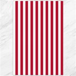 Vertical Stripes - White and Cardinal Red Canvas 20  x 30 