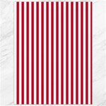 Vertical Stripes - White and Cardinal Red Canvas 36  x 48 