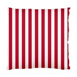 Vertical Stripes - White and Cardinal Red Standard Cushion Case (Two Sides)