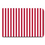 Vertical Stripes - White and Cardinal Red Large Doormat