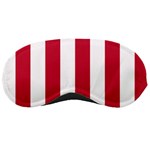 Vertical Stripes - White and Cardinal Red Sleeping Mask