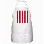 Vertical Stripes - White and Cardinal Red BBQ Apron