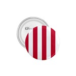 Vertical Stripes - White and Cardinal Red 1.75  Button