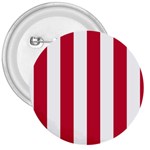 Vertical Stripes - White and Cardinal Red 3  Button