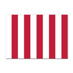 Vertical Stripes - White and Cardinal Red Sticker A4 (10 pack)