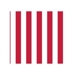 Vertical Stripes - White and Cardinal Red Greeting Card 5  x 7 