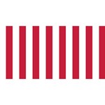 Vertical Stripes - White and Cardinal Red YOU ARE INVITED 3D Greeting Card (8x4)