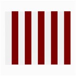 Vertical Stripes - White and Dark Red Small Glasses Cloth