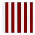 Vertical Stripes - White and Dark Red Medium Glasses Cloth (2 Sides)