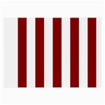 Vertical Stripes - White and Dark Red Large Glasses Cloth (2 Sides)