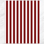 Vertical Stripes - White and Dark Red Canvas 16  x 20 