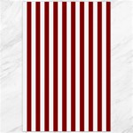 Vertical Stripes - White and Dark Red Canvas 20  x 30 