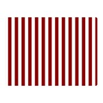 Vertical Stripes - White and Dark Red Double Sided Flano Blanket (Mini)