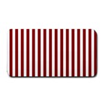 Vertical Stripes - White and Dark Red Medium Bar Mat