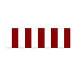 Vertical Stripes - White and Dark Red Sticker (Bumper)