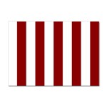 Vertical Stripes - White and Dark Red Sticker A4 (10 pack)