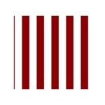 Vertical Stripes - White and Dark Red Greeting Card 5  x 7 
