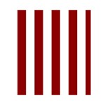 Vertical Stripes - White and Dark Red Greeting Card 4.5  x 6 